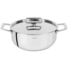Cristel Castel’Pro stainless steel pot lid with two side handles