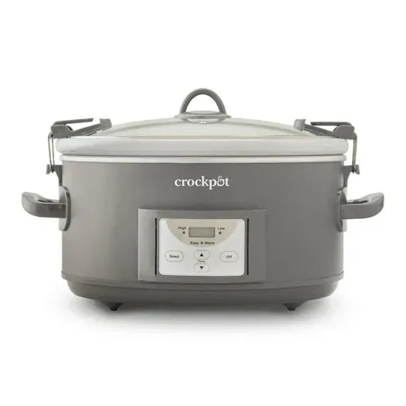 Crock-Pot® Programmable 7-Quart Cook and Carry Slow Cooker, Grey - USA MEGA SHOP