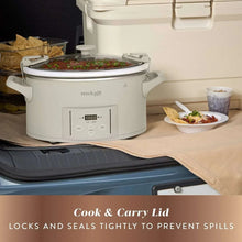 Crock-Pot 7-qt slow cooker with cook & carry lid, locking seal to prevent spills