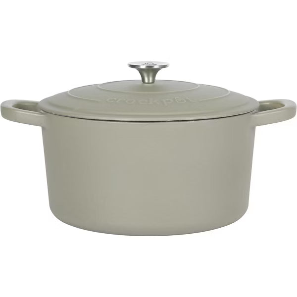 Crock Pot 5Qt Dutch Oven with Lid - Enamel - Cast Iron - Pistachio Green