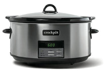 8-quart programmable slow cooker, black stainless with digital control display