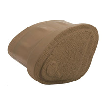 3-D buck target torso with circular cutout, beige textured surface