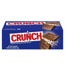 Creamy milk chocolate Crunch candy bar box with wrapped bars