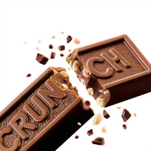 Milk chocolate Crunch bar pieces with rice-crisp topping crumbs