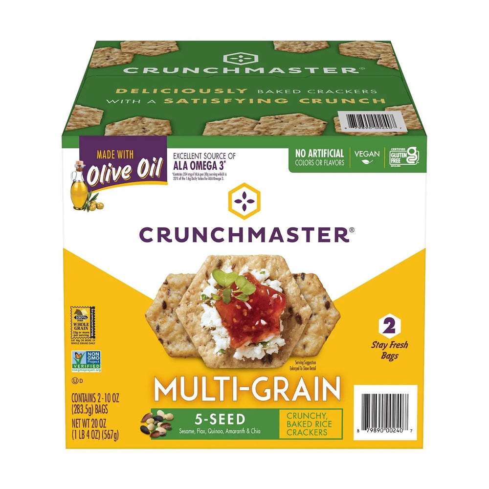 Crunchmaster 5 Seed Multi-Grain Cracker, 10 oz., 2 pk. - USA MEGA SHOP