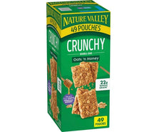 Nature Valley Crunchy granola bar box, oats & honey, 49 pouches