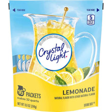 Lemonade drink mix box showing 16 packets and natural lemon flavor