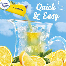 Lemonade mix pouch and pitcher illustration with Quick & Easy text