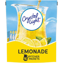 Lemonade drink mix box with Crystal Light logo and lemonade pitcher illustration
