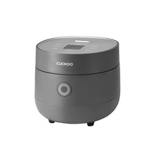 3-cup rice cooker warmer, dark gray body with top lid control panel and Cuckoo logo