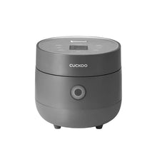 3-cup rice cooker warmer in dark gray with top control panel and Cuckoo logo