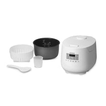 Cuckoo rice cooker accessories: inner pot, steaming basket, measuring cup, spatula