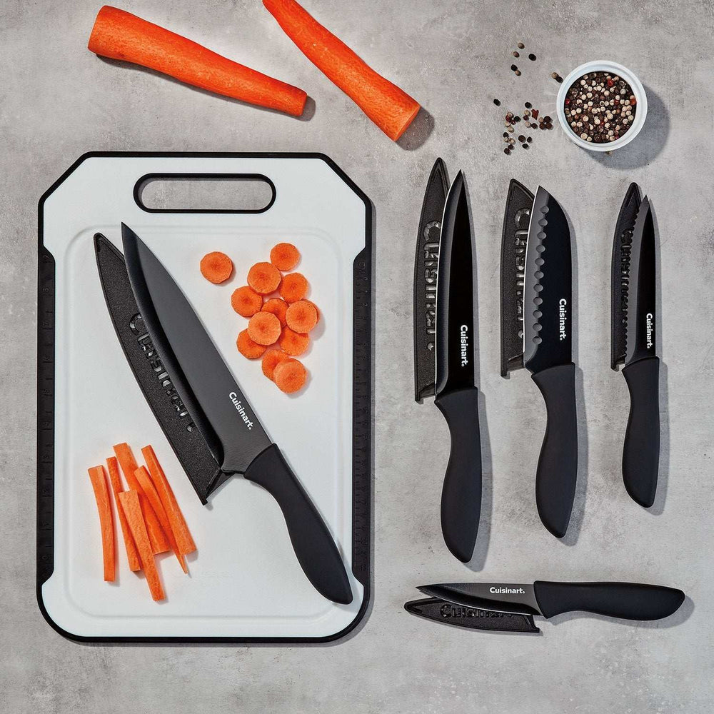 Cuisinart 11-Piece Ceramic Coated Knife Set with Cutting Board, Assorted Colors