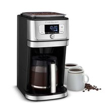 Cuisinart burr grind & brew coffeemaker with stainless accents and glass carafe