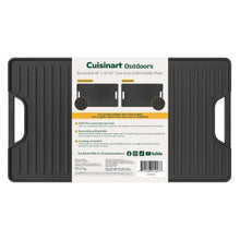 Reversible cast iron griddle plate box artwork displaying flat top and ridged grill plates.