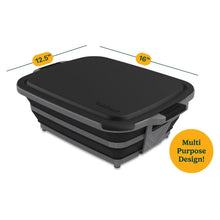 Cuisinart expandable prep and serve tub with square dark lid and expandable base