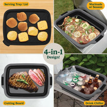 Cuisinart 4-in-1 expandable prep and serve tub with tray lid and inserts