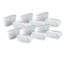Cuisinart charcoal water filter pads, 12-pack, light gray cylindrical inserts