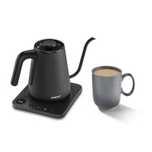 Cuisinart digital gooseneck kettle with base and display, matte black