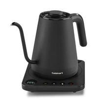 Cuisinart digital gooseneck kettle front view with display panel, matte black