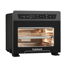 Cuisinart digital air fryer oven with viewing window and control panel lit