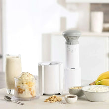 Cuisinart frozen treat maker with upright base and half-pint dessert cups