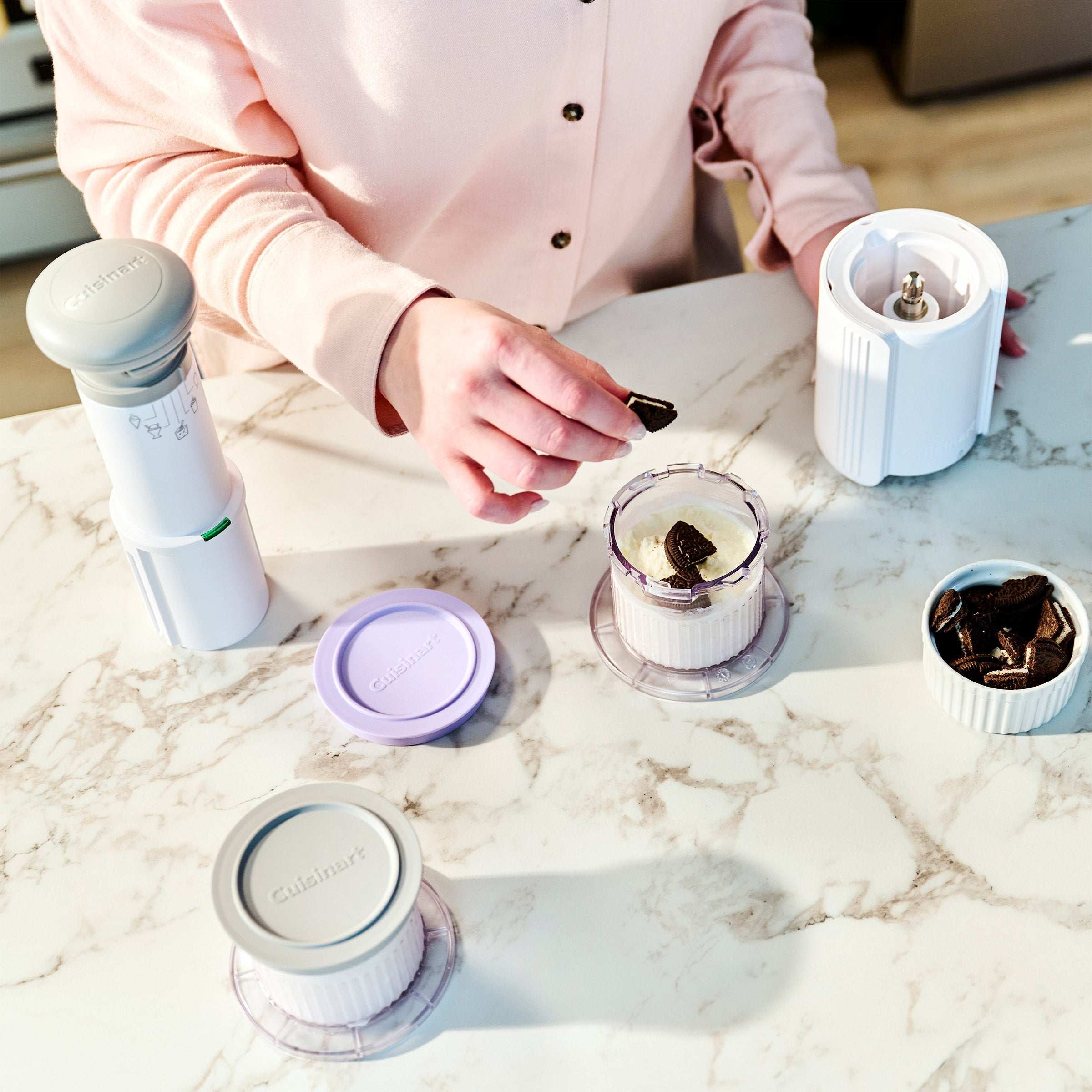 Cuisinart FastFreeze Ice Cream and Frozen Treat Maker with 4 Half-pint Cups