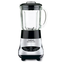 Cuisinart blender and food processor with clear pitcher jar and black-and-white base