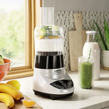 Cuisinart blender with clear jar, black-and-white base, and front control buttons