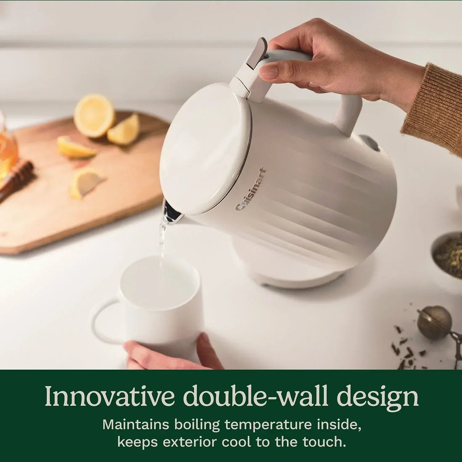 Cuisinart Soho 1-Liter Double-Wall Electric Kettle with Cord Storage