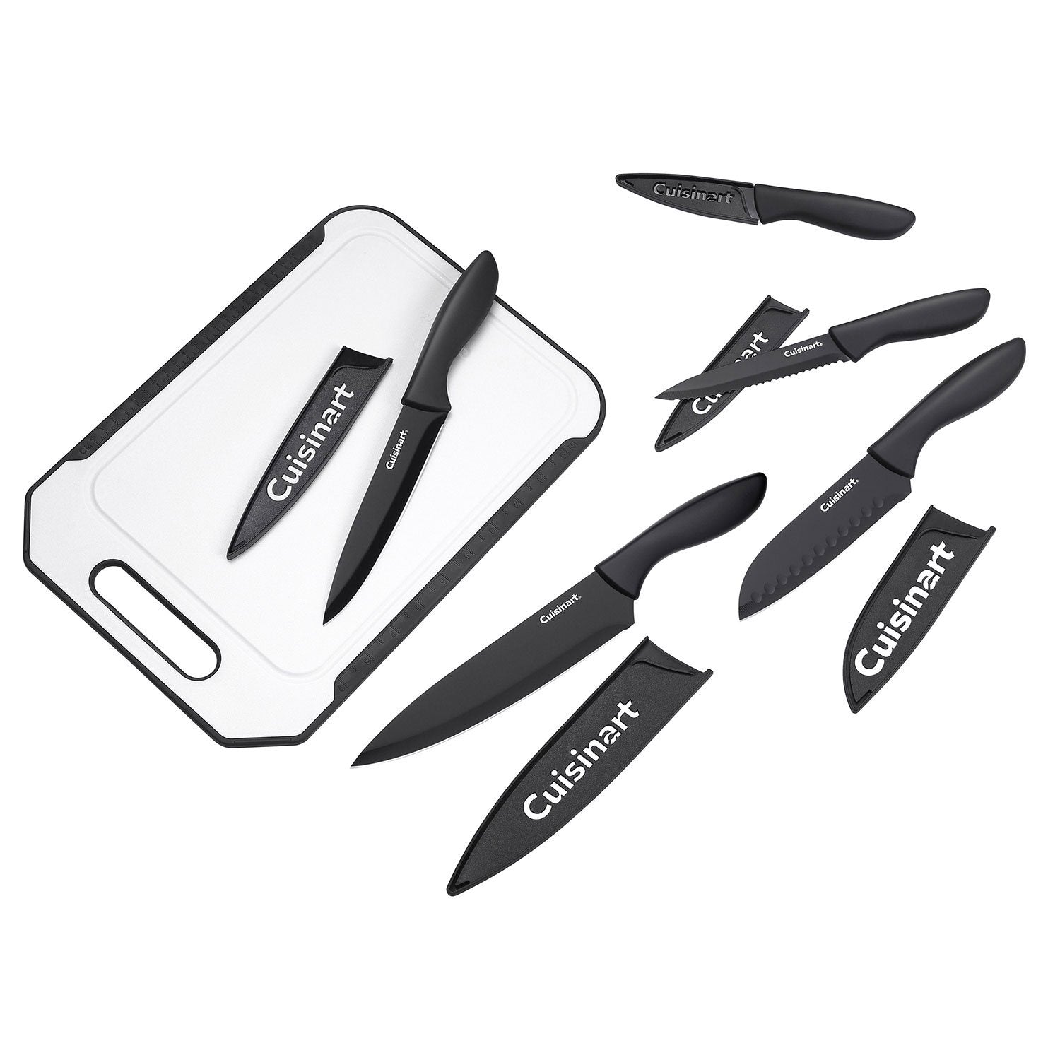Cuisinart 11-Piece Ceramic Coated Knife Set with Cutting Board, Assorted Colors