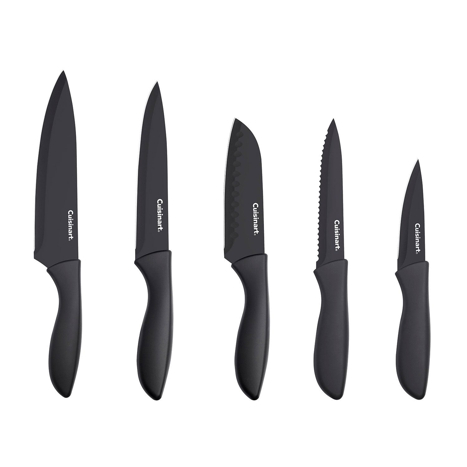 Cuisinart 11-Piece Ceramic Coated Knife Set with Cutting Board, Assorted Colors