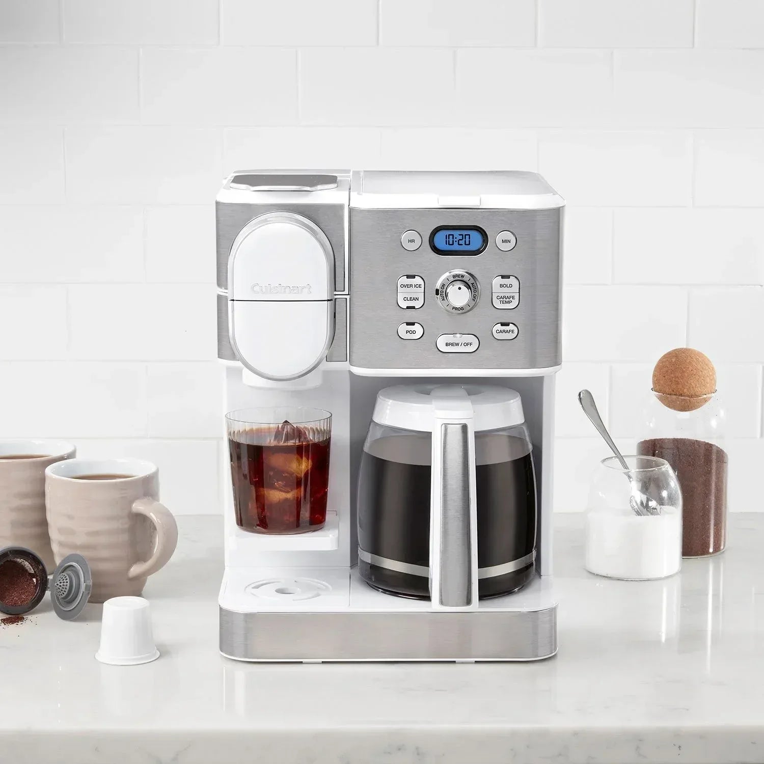 Cuisinart 2-in-1 Coffeemaker, 12 Cup Capacity, Single Serve, Hot or Iced