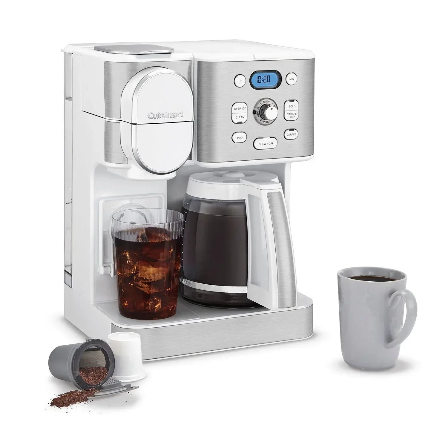 Cuisinart 2-in-1 Coffeemaker, 12 Cup Capacity, Single Serve, Hot or Iced