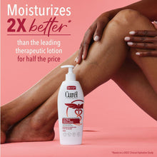 Moisturizing lotion bottle with pump, near arm and legs.