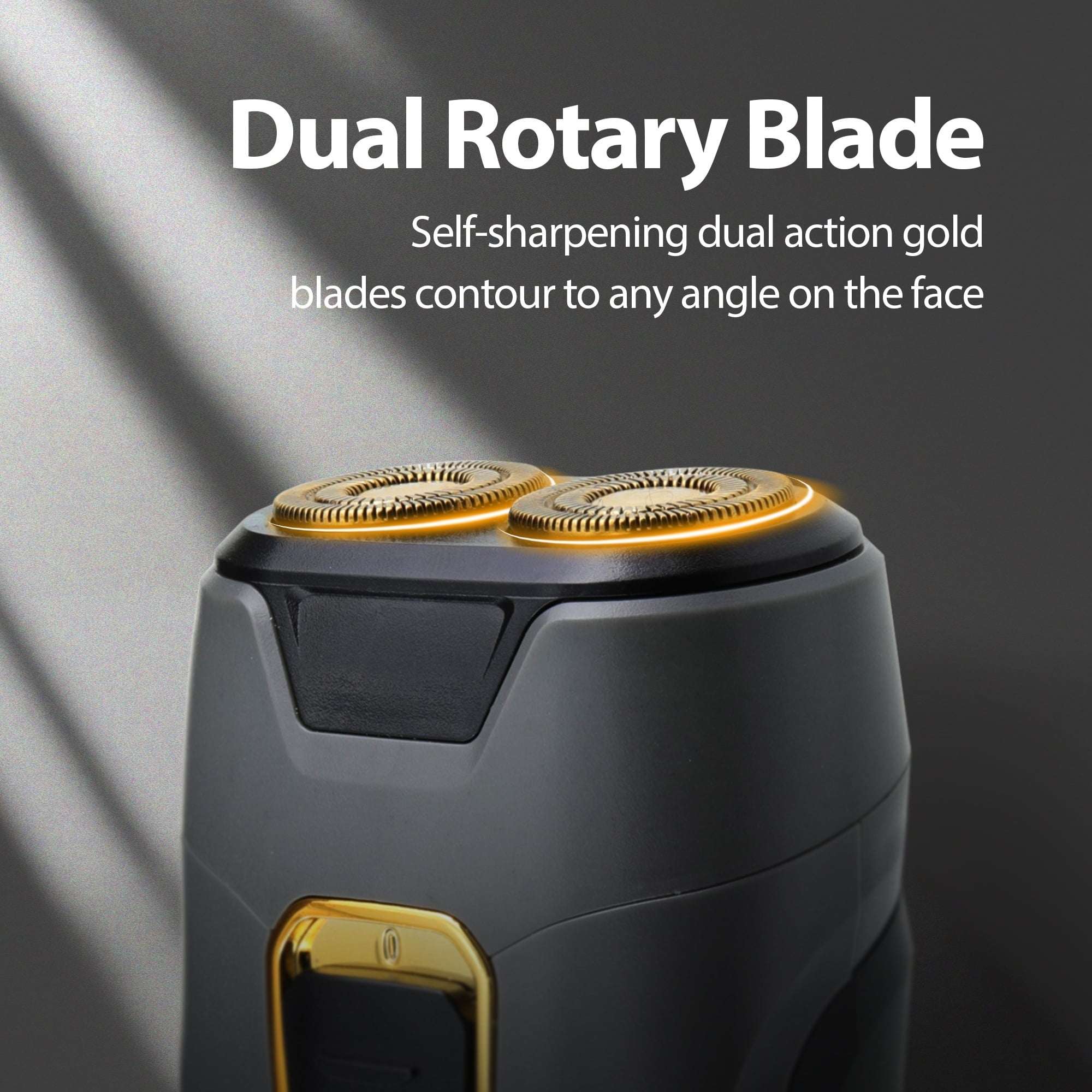 Cutting Edge Dual Rotary Travel Shaver Portable, Battery-Powered, Hypoallergenic Stainless Steel Blades, Includes 2 AA Batteries