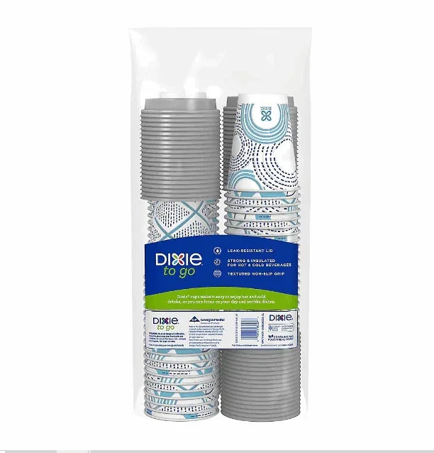 Dixie to Go Insulated Cups & Lids, 12 oz./80 ct. - USA MEGA SHOP