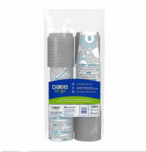Insulated paper cups with lids, variety pack showing stacked cups and lids, 12 oz