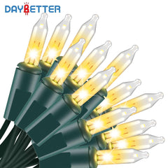 DAYBETTER Christmas String Lights, 16.4ft with 50 Count Mini Lights for Indoor and Outdoor, Christmas Tree Garland Birthday