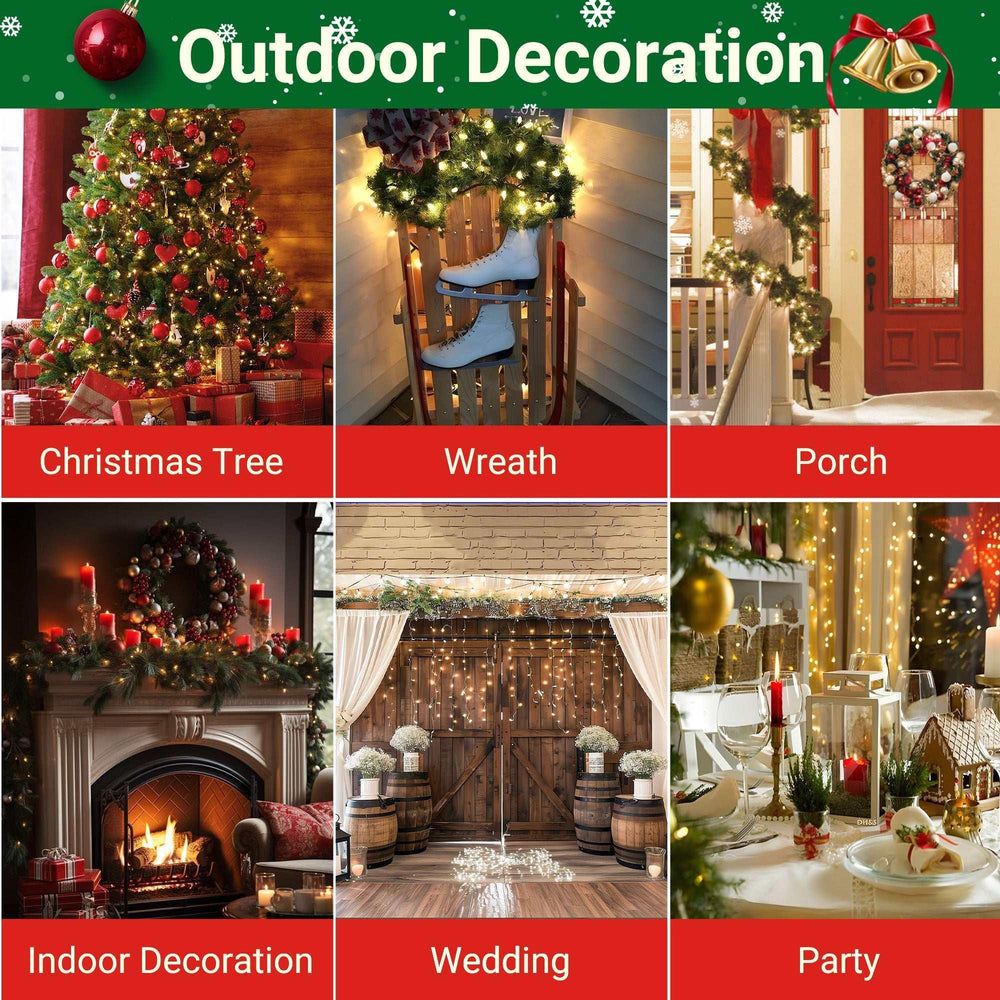 DAYBETTER Christmas String Lights, 16.4ft with 50 Count Mini Lights for Indoor and Outdoor, Christmas Tree Garland Birthday - USA MEGA SHOP
