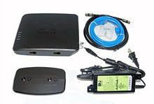 DIRECTV wireless cinema connection kit with base unit, blue Ethernet cable, and adapter