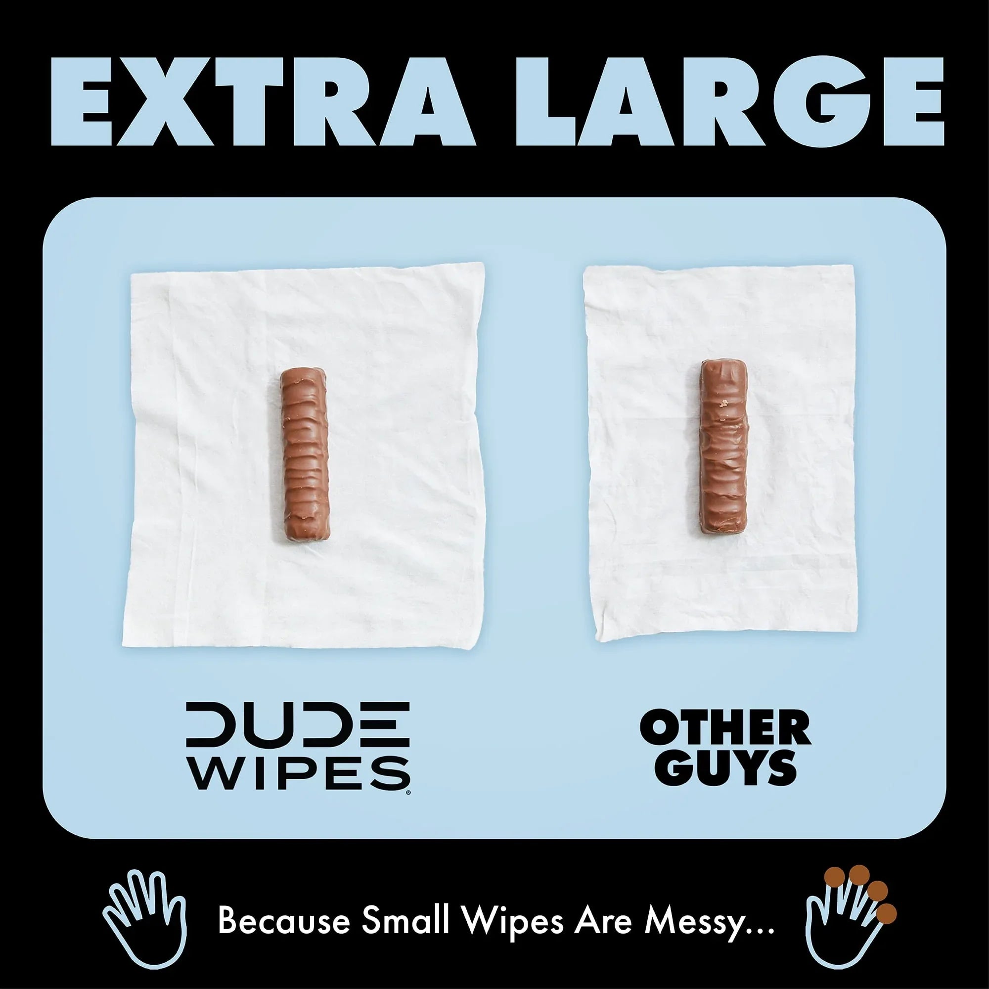 DUDE Wipes Fragrance Free Plus Odor Control, XL Wet Wipes, 48 Count, 5 Pack