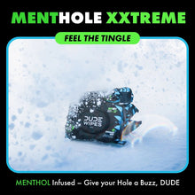 Menthol XXtreme wipes pouch with snow and ice package graphic, black and blue design