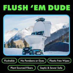 DUDE Wipes MentHOLE XXtreme, Extra Large Flushable Wipes, 48 Count, 3 Pack (144 Total)