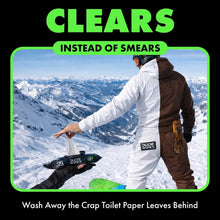 Menthol flushable wipes pouch shown with a winter outdoor scene on the package graphic