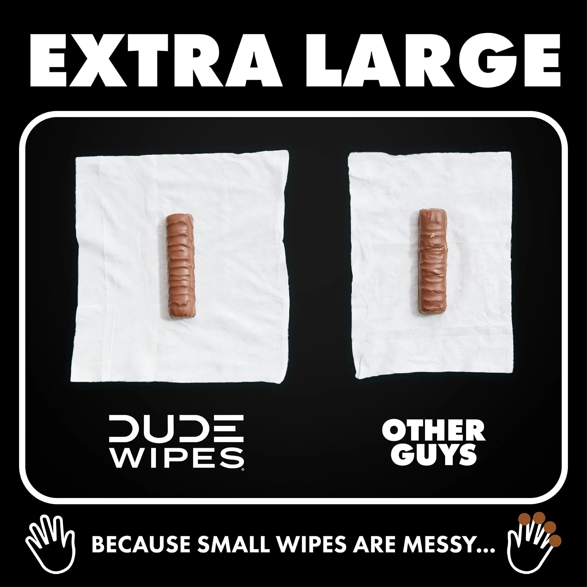 DUDE Wipes Odor Destroyer Flushable Wipes, XL Wet Wipes, Deodorizing with Clean Scent, 48 Count, 2 Pack