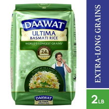 Green basmati rice bag, long grain, 2 lb pack