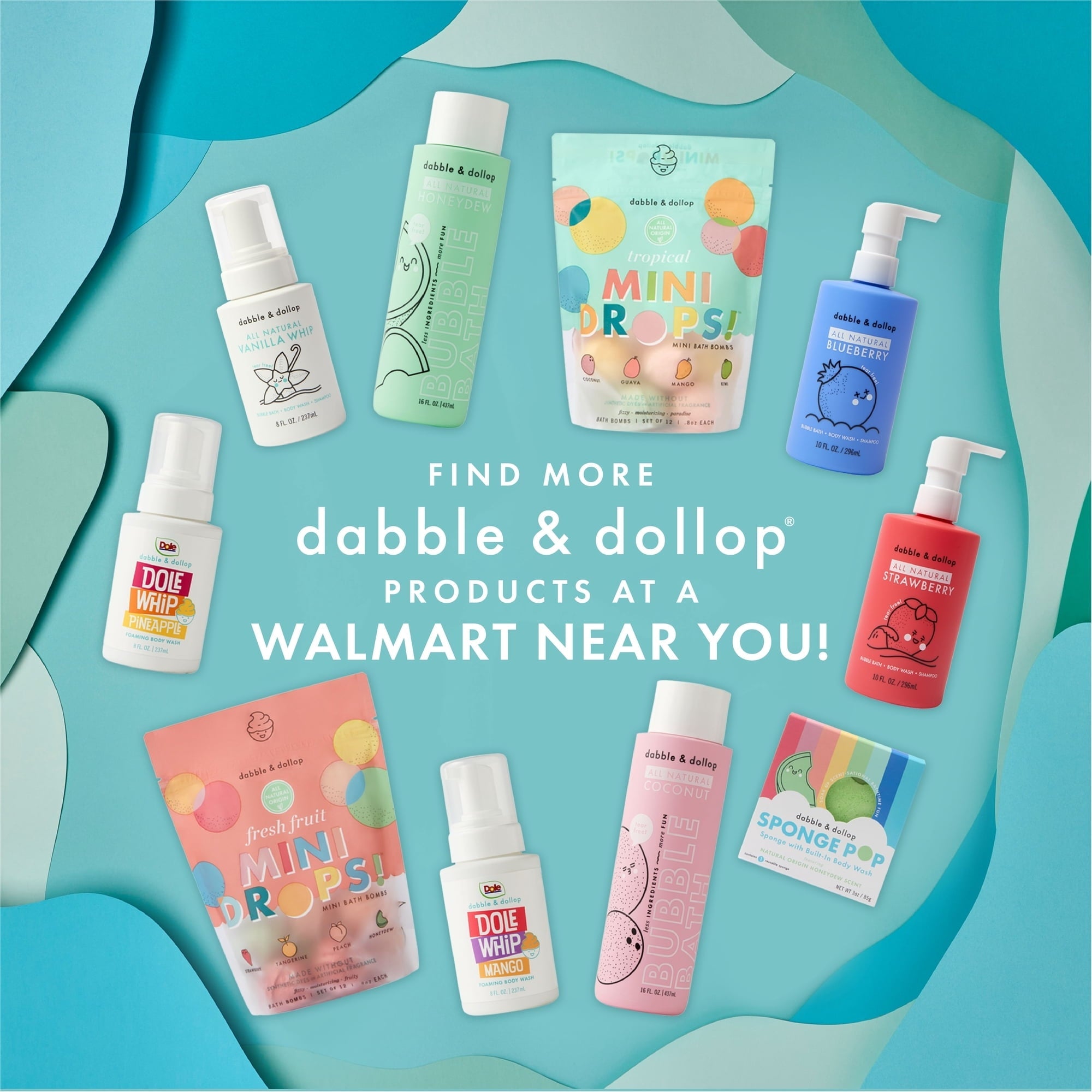 Dabble and Dollop Mini Bath Bombs - Fresh Fruit 12pc
