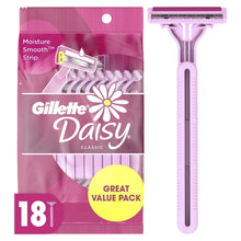 Gillette Daisy disposable razor set, 18 count, pink package