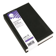 Hardcover sketchbook with black cover, Simply label and barcode